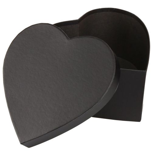 Produkt Pudełko upominkowe serce czarne pudełko papierowe 18×18cm W10cm 2szt