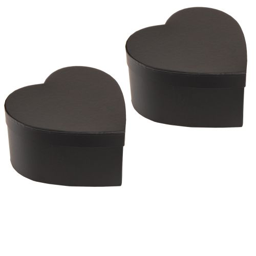 Produkt Pudełko upominkowe serce czarne pudełko papierowe 18×18cm W10cm 2szt