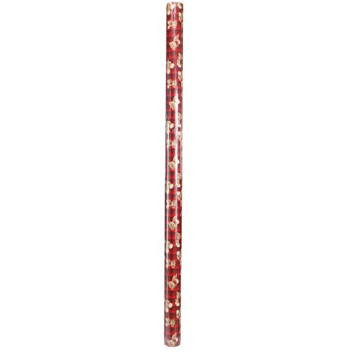 Produkt Papier do pakowania urodzinowego misia w czerwoną kratkę 70x200cm