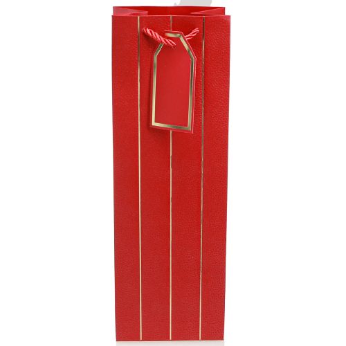 Produkt Torba na prezenty torba na butelkę papierowa czerwone złoto 9×12×36cm 1 szt