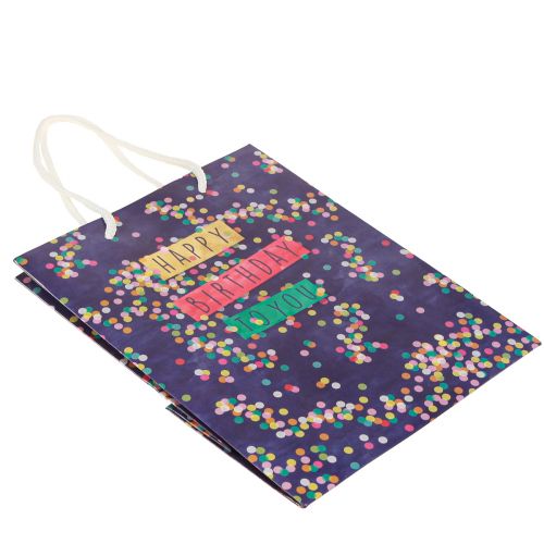 Produkt Torebka prezentowa urodzinowa „Happy Birthday” papier 18×10×23cm 2szt
