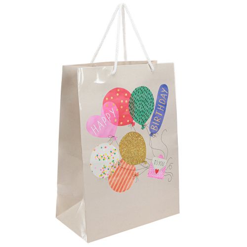 Floristik24 Torebka prezentowa „Wszystkiego najlepszego” papierowa torebka urodzinowa 26×14×36cm 2szt.
