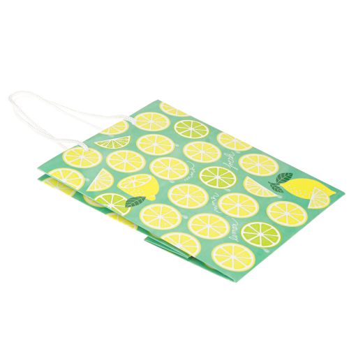 Produkt Torebka prezentowa papierowa cytrynowa z uchwytami 18×10×23cm 2szt