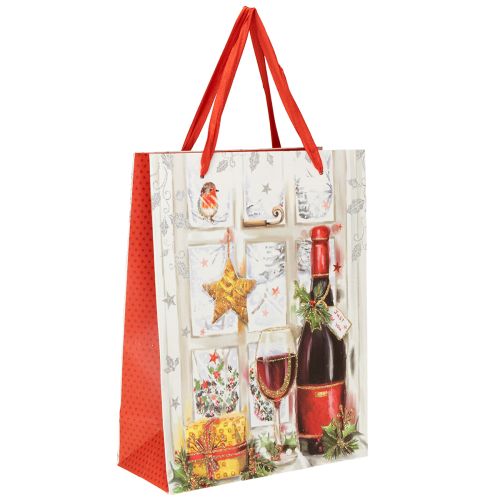 Floristik24 Świąteczna torba na prezenty 8 cm x 18 cm wys. 24 cm zestaw 2 sztuk