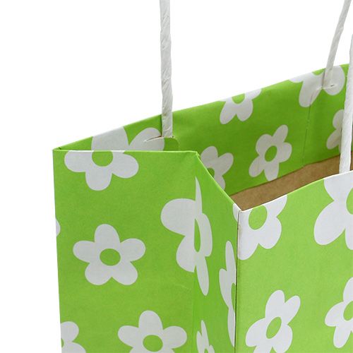 Floristik24 Torebki prezentowe zielone 20cm x 11cm x 25cm 8szt.
