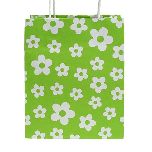 Floristik24 Torebki prezentowe zielone 20cm x 11cm x 25cm 8szt.