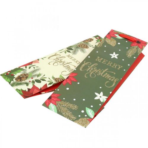 Produkt Torebki na prezenty Torebki na prezenty świąteczne Wesołych Świąt 12×36cm 2szt