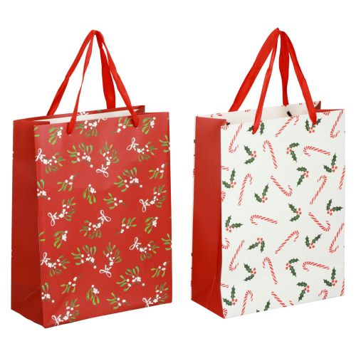 Floristik24 Torby na prezenty Świąteczna duża torba na prezenty torba na prezenty 26×32×10cm 2szt