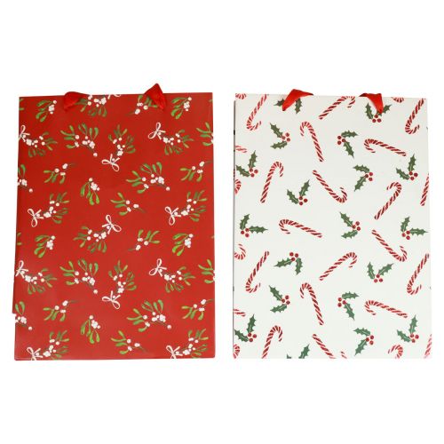 Floristik24 Torby na prezenty Świąteczna duża torba na prezenty torba na prezenty 26×32×10cm 2szt