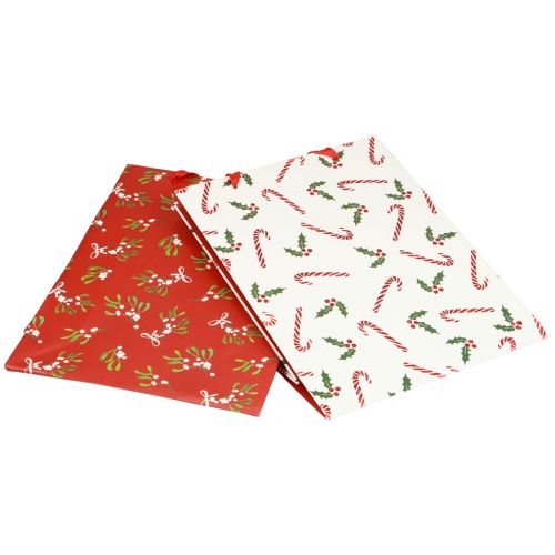 Floristik24 Torby na prezenty Świąteczna duża torba na prezenty torba na prezenty 26×32×10cm 2szt