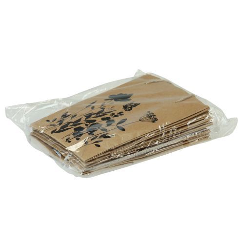 Produkt Torebki na prezenty z uchwytami papierowe naturalne czarne 12×15cm 6 szt