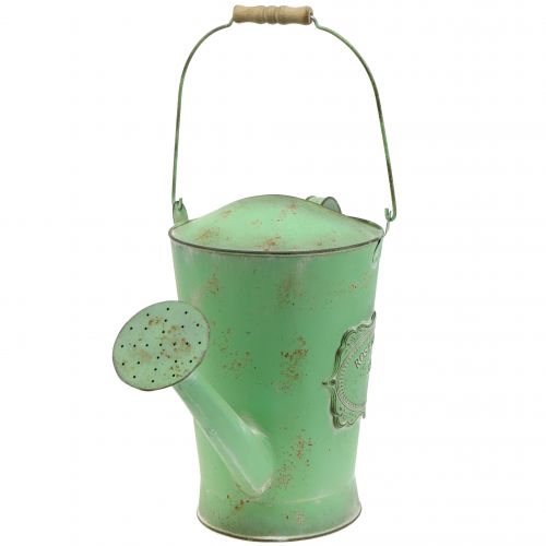 Floristik24 Konewka dekoracyjna antyczna zielona Ø19cm W30cm