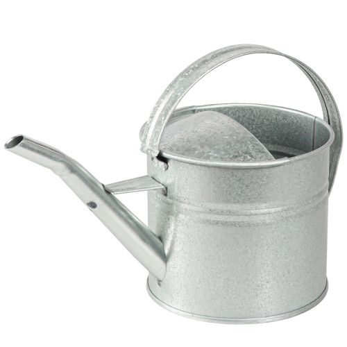 Floristik24 Konewka dekoracja metalowa vintage srebrna 30×13×14cm 1,25l