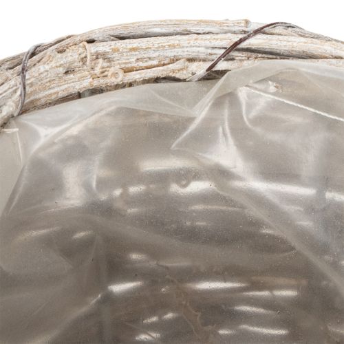 Produkt Dekoracyjna konewka o gustownym, plecionym wzorze, idealna do eleganckiego wystroju domu, 26 cm