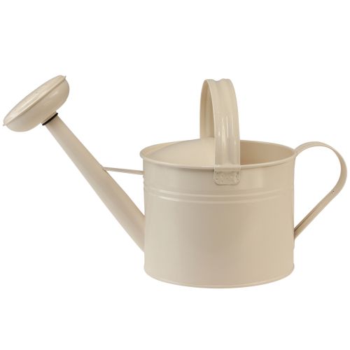 Konewka kremowo-biała do ozdabiania i sadzenia metalowej puszki wys. 26cm 5L