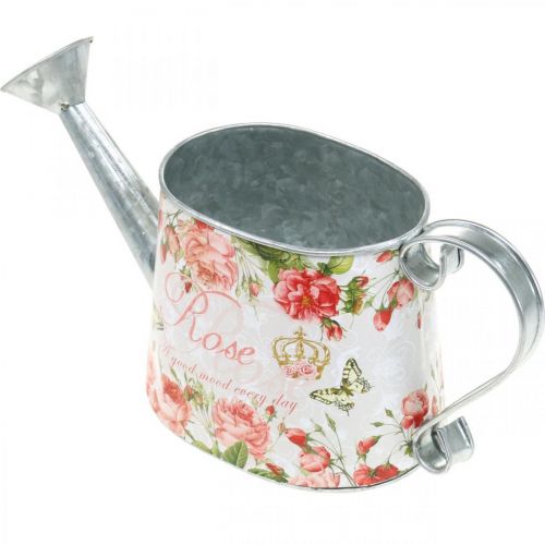 Produkt Nostalgiczny dzbanek dekoracyjny, metalowy dzbanek, doniczka z różami W15,5cm D28,5cm