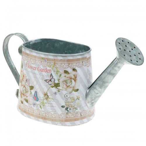 Floristik24 Konewka dekoracyjna metalowa doniczka doniczka letnia dekoracja H15,5cm