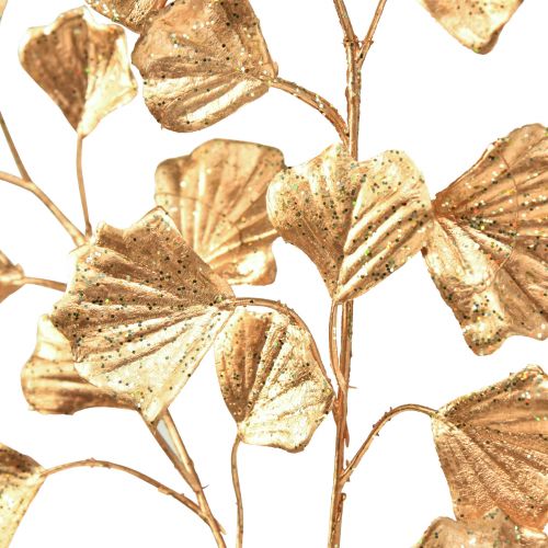 Gałąź miłorzębu dekoracyjna sztuczna roślina brązowa brokatowa 84cm