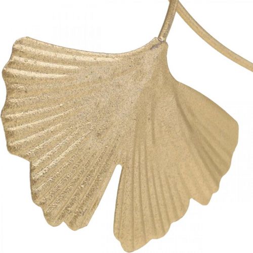 Floristik24 Liść miłorzębu, ozdoba metalowa, złota zatyczka dekoracyjna 14cm, 12 szt