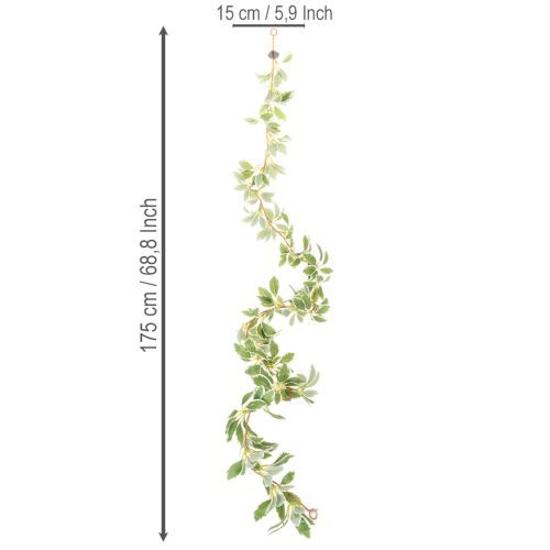 Sztuczna girlanda z pstrymi liśćmi, 175 cm | Floristik24.pl