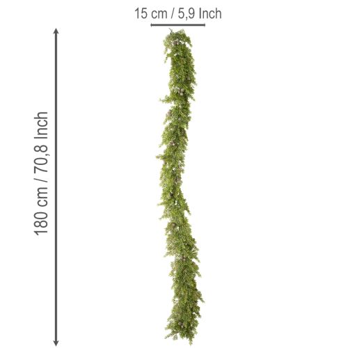 Girlanda ze sztucznych cyprysów z szyszkami, 180 cm, na stół i drzwi | Floristik24.pl