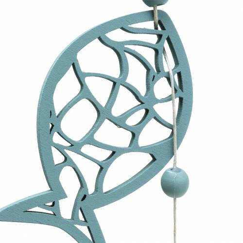 Floristik24 Deco Garland Maritime Fishes and Pearls Blue White 120cm