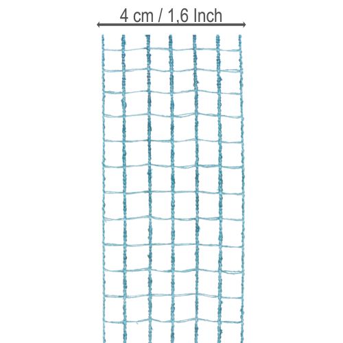 Wstążka dekoracyjna, kratka, szerokość 4,5 cm, niebieska, do prac rękodzielniczych, 10 m | Floristik24.pl