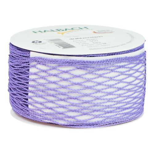 Produkt Taśma siatkowa, taśma siatkowa, taśma dekoracyjna, fioletowa, wzmocniona drutem, 50mm, 10m