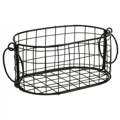 Produkt Kosz druciany z uchwytami metalowy czarny 17-32cm zestaw 4 szt