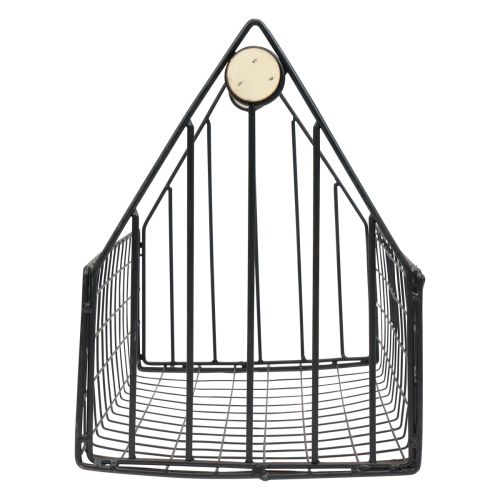 Produkt Kosz druciany, kosz siatkowy, kosz na rośliny, metalowy, czarny, 35x18x22,5cm