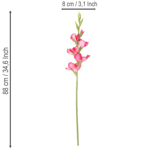 Sztuczna mieczyk z ozdobnymi kwiatami, 88 cm | Floristik24.pl