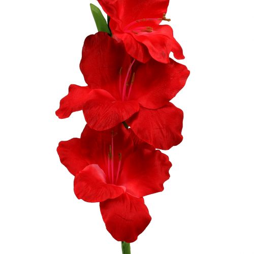 Floristik24 Gladiolus czerwony sztuczny 86 cm