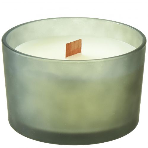 Floristik24 Świeca zapachowa w szklanym kawałku drzewa sandałowego szałwiowego Ø12,5cm W8cm