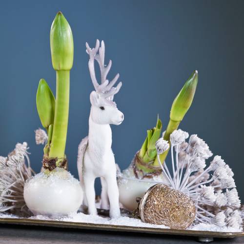 Floristik24 Ozdoba choinkowa żołądź do zawieszenia metal szkło złoto 7cm 4szt.