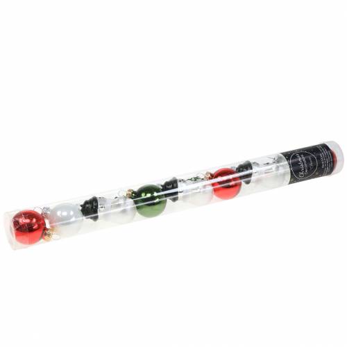 Floristik24 Ozdoby choinkowe Bombki choinkowe bałwan szkło 9szt