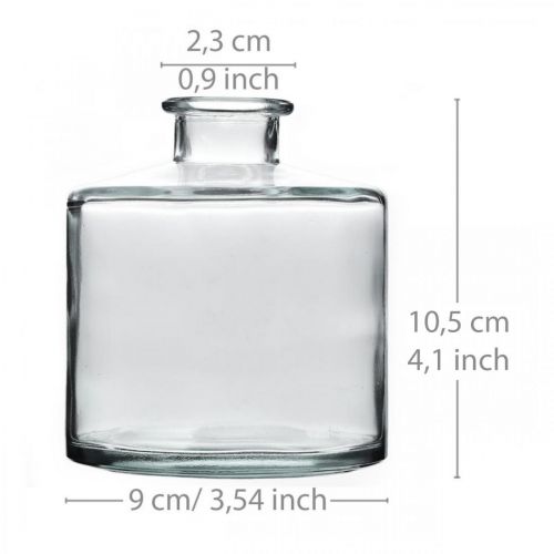 Floristik24 Wazon na kwiaty, świecznik, szklany słoik przezroczysty W10,5cm Ø9cm