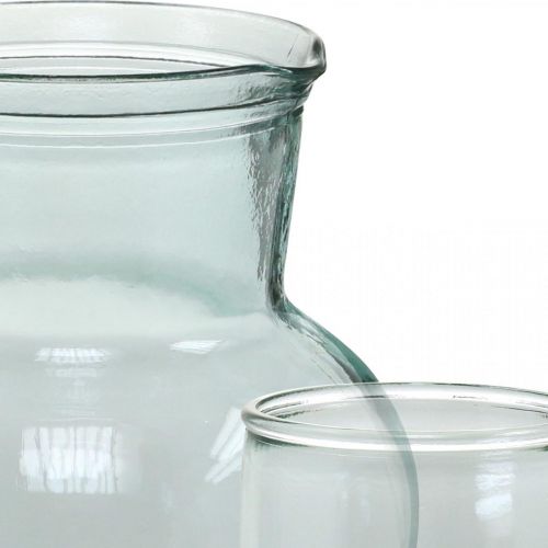 Produkt Szklany dzbanek ze szklankami, zestaw do serwowania napojów niebieskawy przezroczysty wys. 20 cm/11,5 cm 5 sztuk