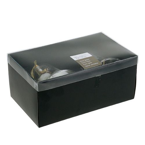 Floristik24 Słoik szklany dzwonek Ø8cm H16cm złoty 2szt.