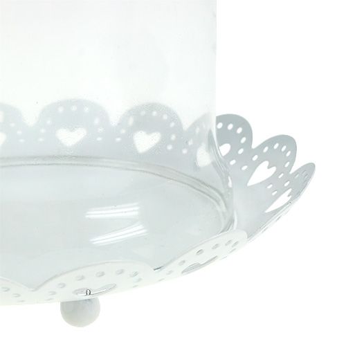 Produkt Maska szklana z płytką Ø15,5cm H17cm Biała