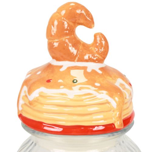 Produkt Szklany słoik na ciasteczka Bonboniere z rogalikiem z pokrywką Ø11cm W28,5cm