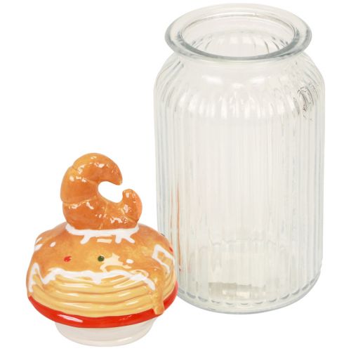 Produkt Szklany słoik na ciasteczka Bonboniere z rogalikiem z pokrywką Ø11cm W28,5cm