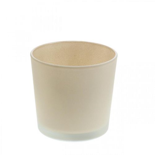 Produkt Szklana doniczka beżowa doniczka szklana Ø11,5cm W11cm