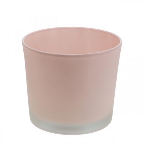Doniczka szklana sadzarka różowa szklana wanna Ø14,5 cm H12,5 cm