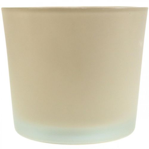 Produkt Szklana doniczka beżowa doniczka szklana Ø14,5cm W12,5cm