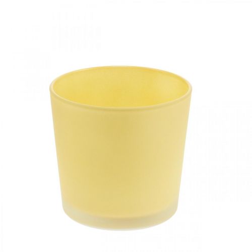 Produkt Szklana doniczka żółta dekoracyjna szklana wanna Ø11.5cm W11cm