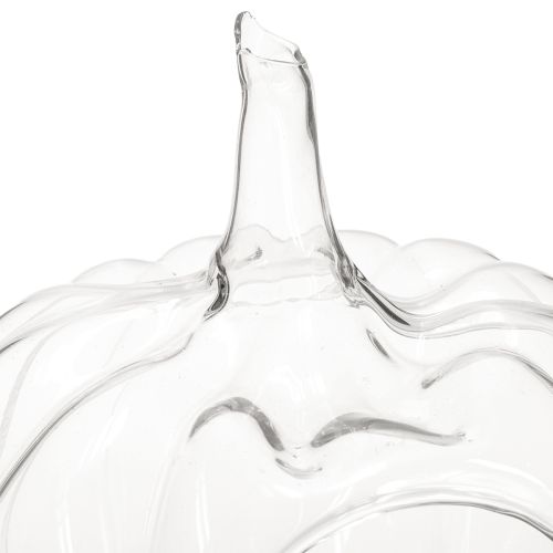Produkt Szklana dynia z otworem, jesienna dekoracja dyni, przezroczysta, Ø21 cm, wys. 20 cm