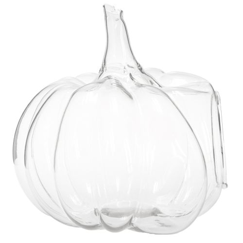 Produkt Szklana dynia z otworem, jesienna dekoracja dyni, przezroczysta, Ø21 cm, wys. 20 cm