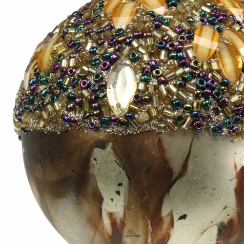 Floristik24 Kula choinkowa szklana z ozdobami i perełkami Ø7,5cm