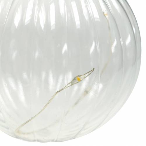 Floristik24 Lampa solarna LED retro look przezroczysta ciepła biel Ø8cm