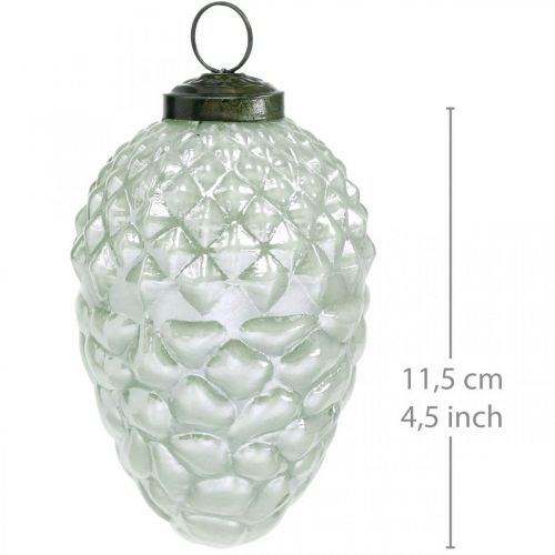 Floristik24 Drzewo Ornament Stożek Jesienne Owoce Prawdziwe Szkło Antyczny Wygląd Ø7cm H11,5cm 6szt.